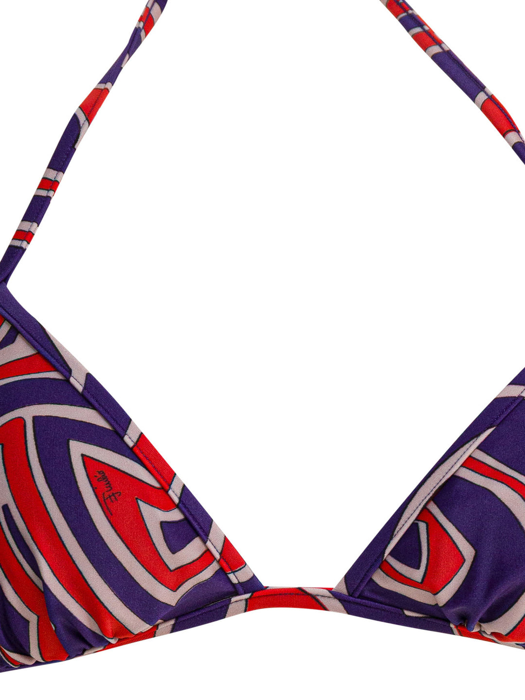 Pucci Labirinto Print Triangle Bikini Top Swimwear - Purple | fbb5abfc89cbd5e773a42e6a4b67dc3fc54c8dd5