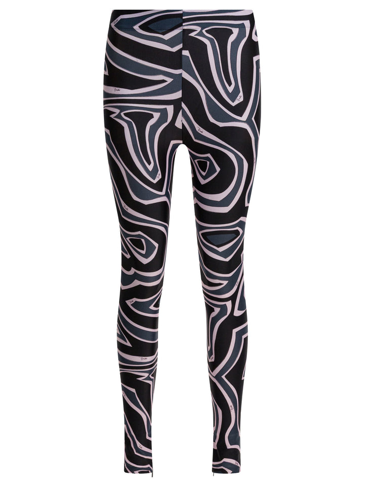 Pucci Leggings With Print Trousers - Black | 1679a61601701ee170c997867e4bded4bebfaab7