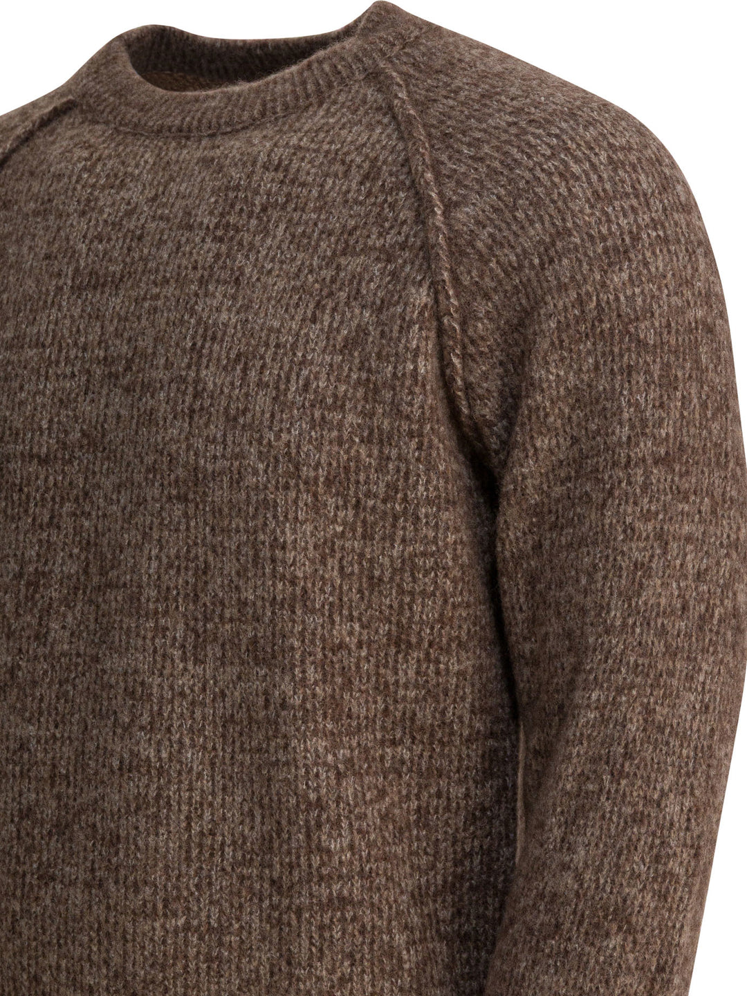 Rakkì Wool Crew Neck Sweater Knitwear - Brown | 72620acb546b08e035b1f2554fa08011cdeaf106