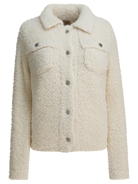 Wool Blend Overshirt Jacket Jackets And Coats White