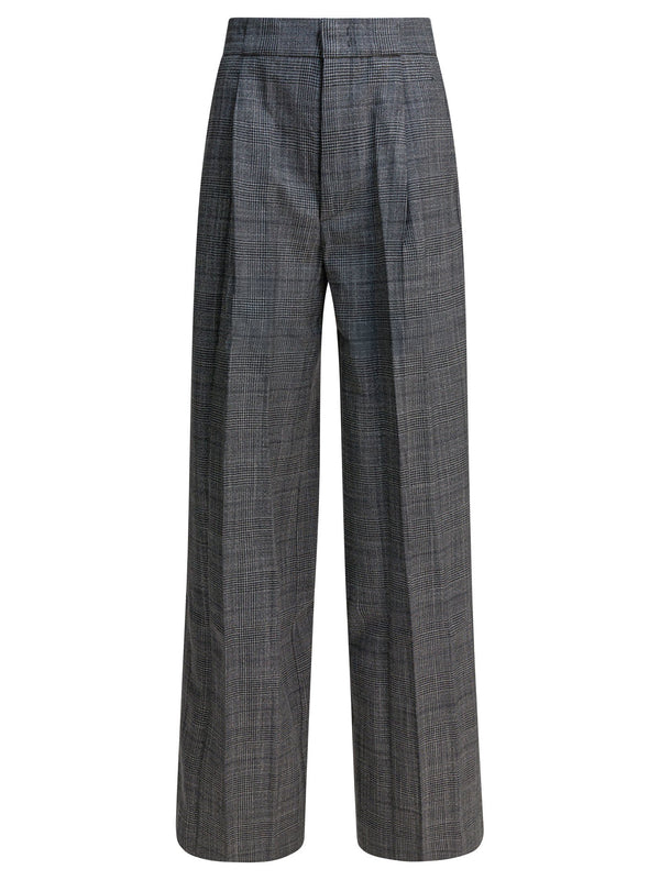 Wool Blend Pants Trousers Grey