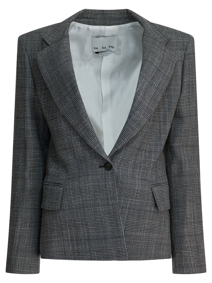 Sa Su Phi Single-Breasted Wool-Blend Blazer Jackets and Coats - Grey | ad835fbfa09a427a6af8ad92078dc8615c174754