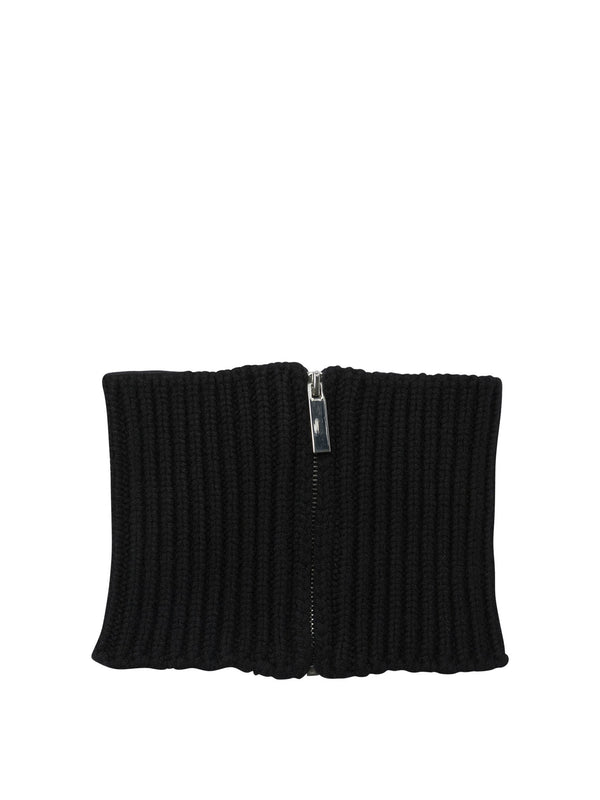 Cashmere Zipper Scarf Sciarpe & Foulard Black