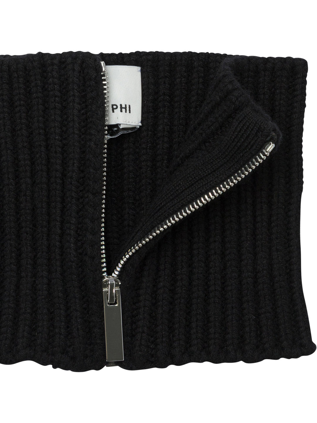 Sa Su Phi Cashmere Zipper Scarf Sciarpe & Foulard - Black | 57195fc92b77340fdd581353d966d8e5a5e4b3f2