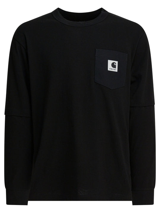 Sacai X Carhartt Wip T-Shirts Black