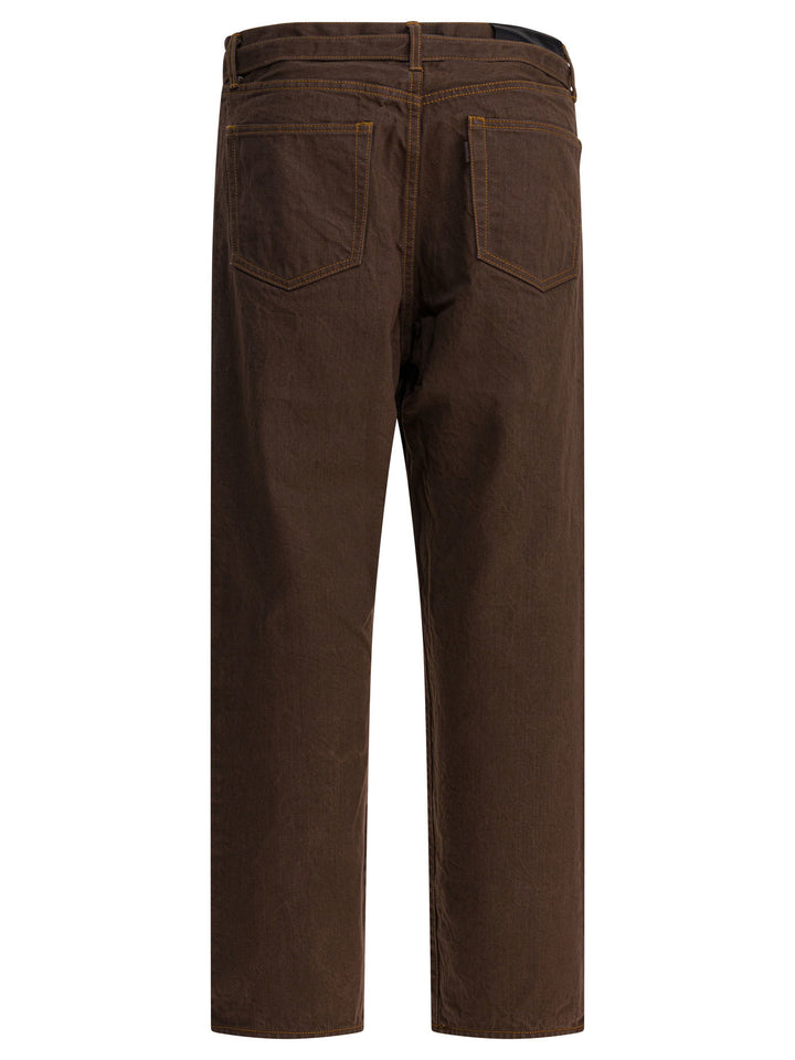 Sacai Relaxed Fit Jeans - Brown | 4db725add14596cabf3d0fee7dbbdf3c35ba5d8c