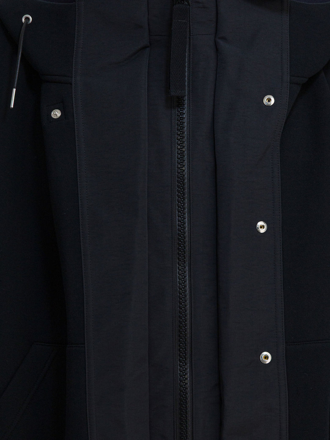 Sacai Sponge Sweat X Grosgrain Jackets and Coats - Black | 85e23f2edee5579dc7b96e89ac70845dcfe0248a