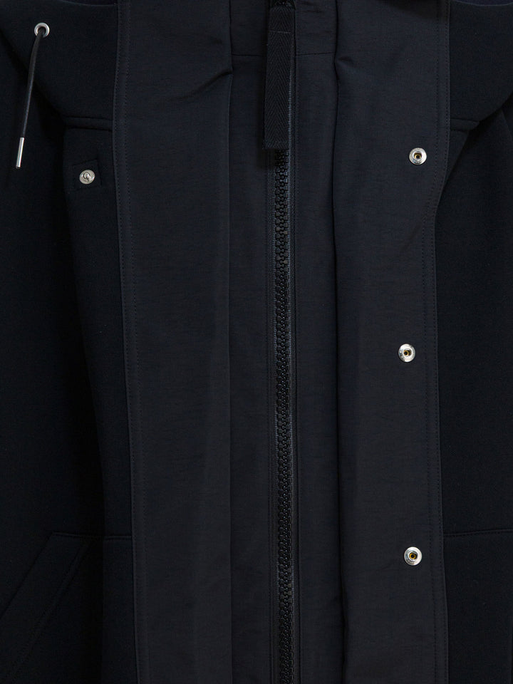 Sacai Sponge Sweat X Grosgrain Jackets and Coats - Black | 85e23f2edee5579dc7b96e89ac70845dcfe0248a