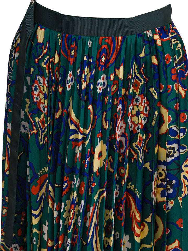 Sacai Floral Print Skirt Skirts - Green | 5a52cff8ec95b15ce902a9e741ca12d3b86c209b