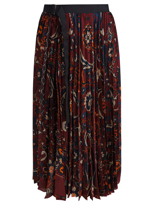 Floral Print Skirt Skirts Bordeaux
