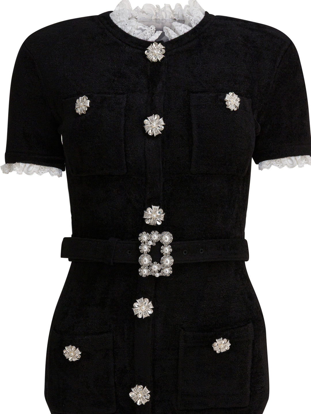 Self-Portrait Chenille Knit Midi Dress Dresses - Black | 0c3cd3346544855b8f5894c7cbc8bc7719a4e69f