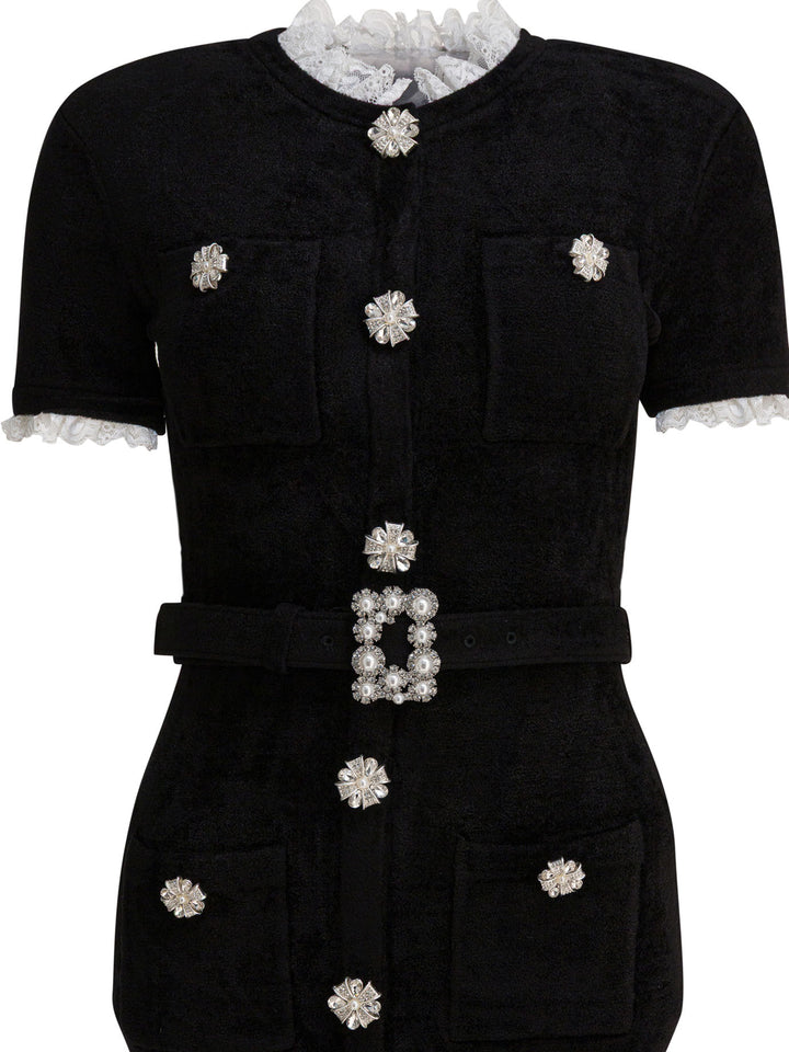 Self-Portrait Chenille Knit Midi Dress Dresses - Black | 0c3cd3346544855b8f5894c7cbc8bc7719a4e69f