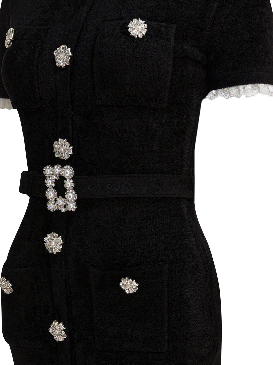 Self-Portrait Chenille Knit Midi Dress Dresses - Black | c9e41882b1422c545b1520c62cc4a2b0275c776f