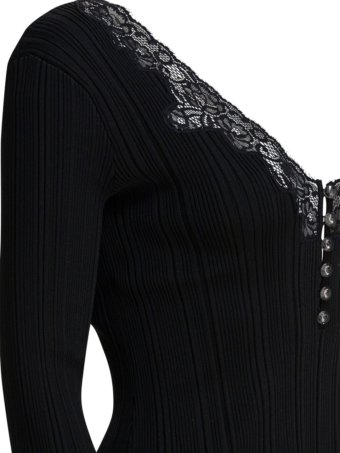 Self-Portrait Top With Lace Tops - Black | 6973aa6642862bb9be5300fc5324fa731275822a