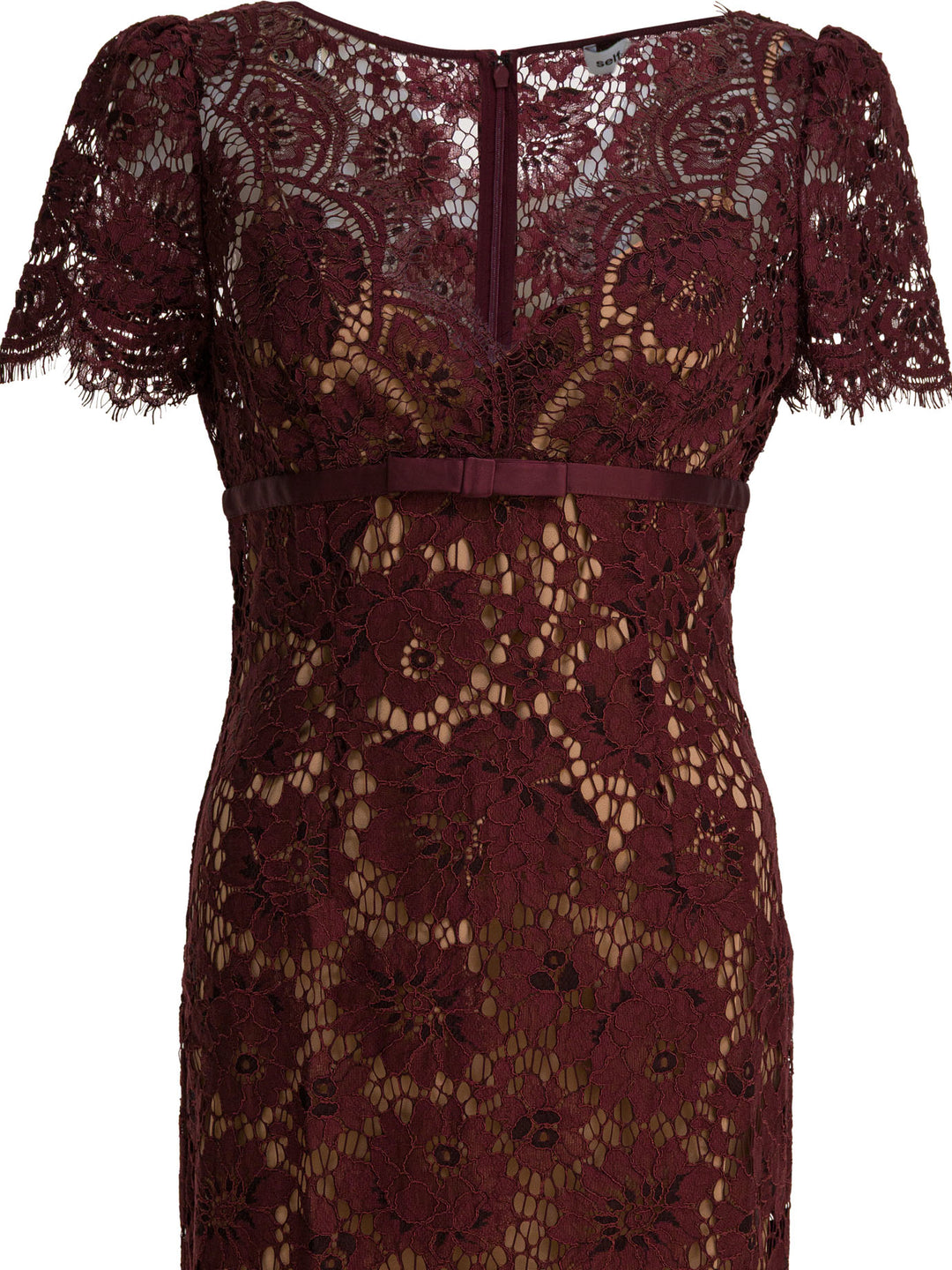 Self-Portrait Floral Lace Midi Dress Dresses - Bordeaux | 3fc5a166d09f30b6daf319c79f2cff895e49393b