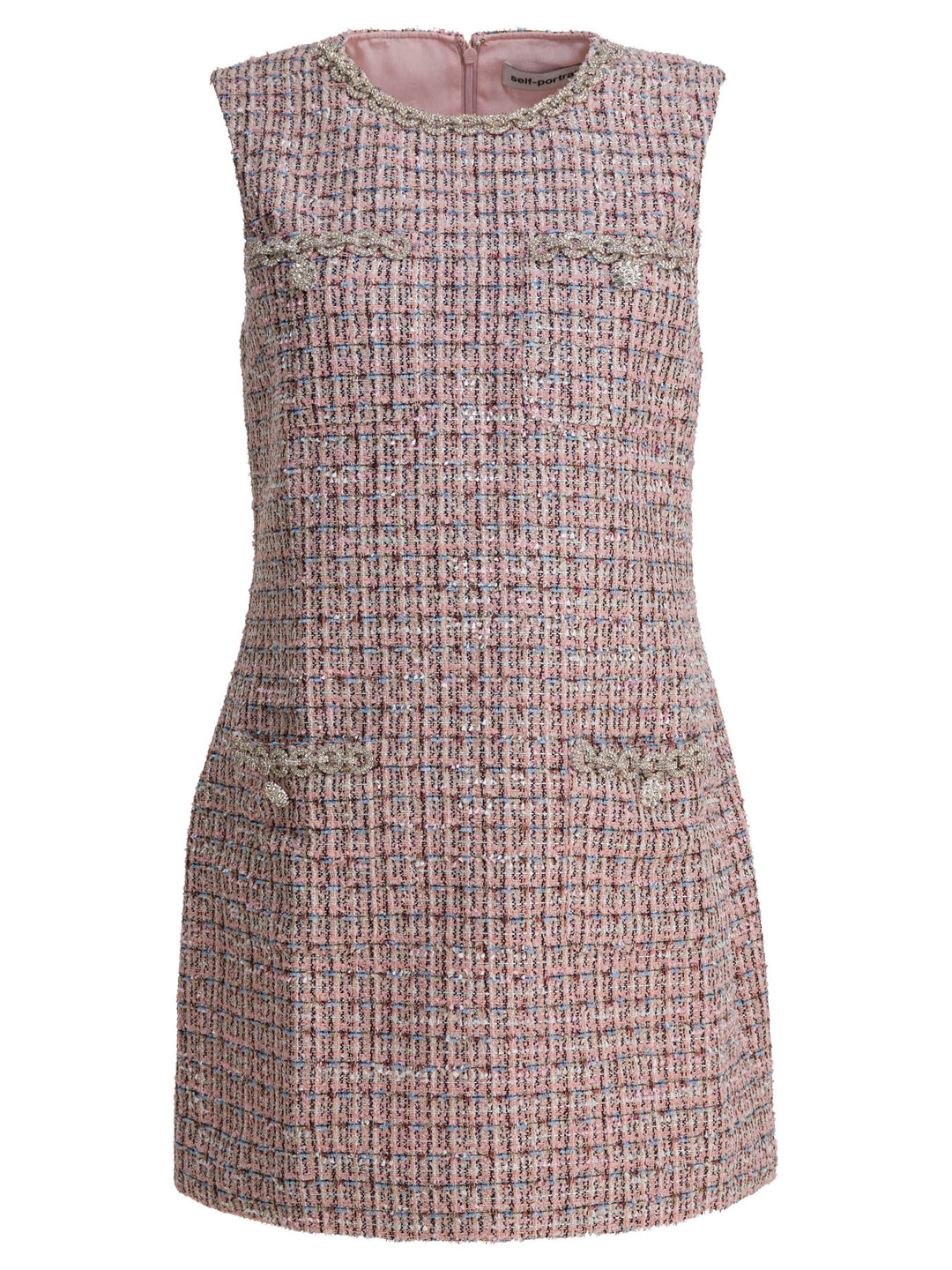Self-Portrait Short Boucle Dress Dresses - Pink | da05ea9e42a92240deff8f38b44344257c466404