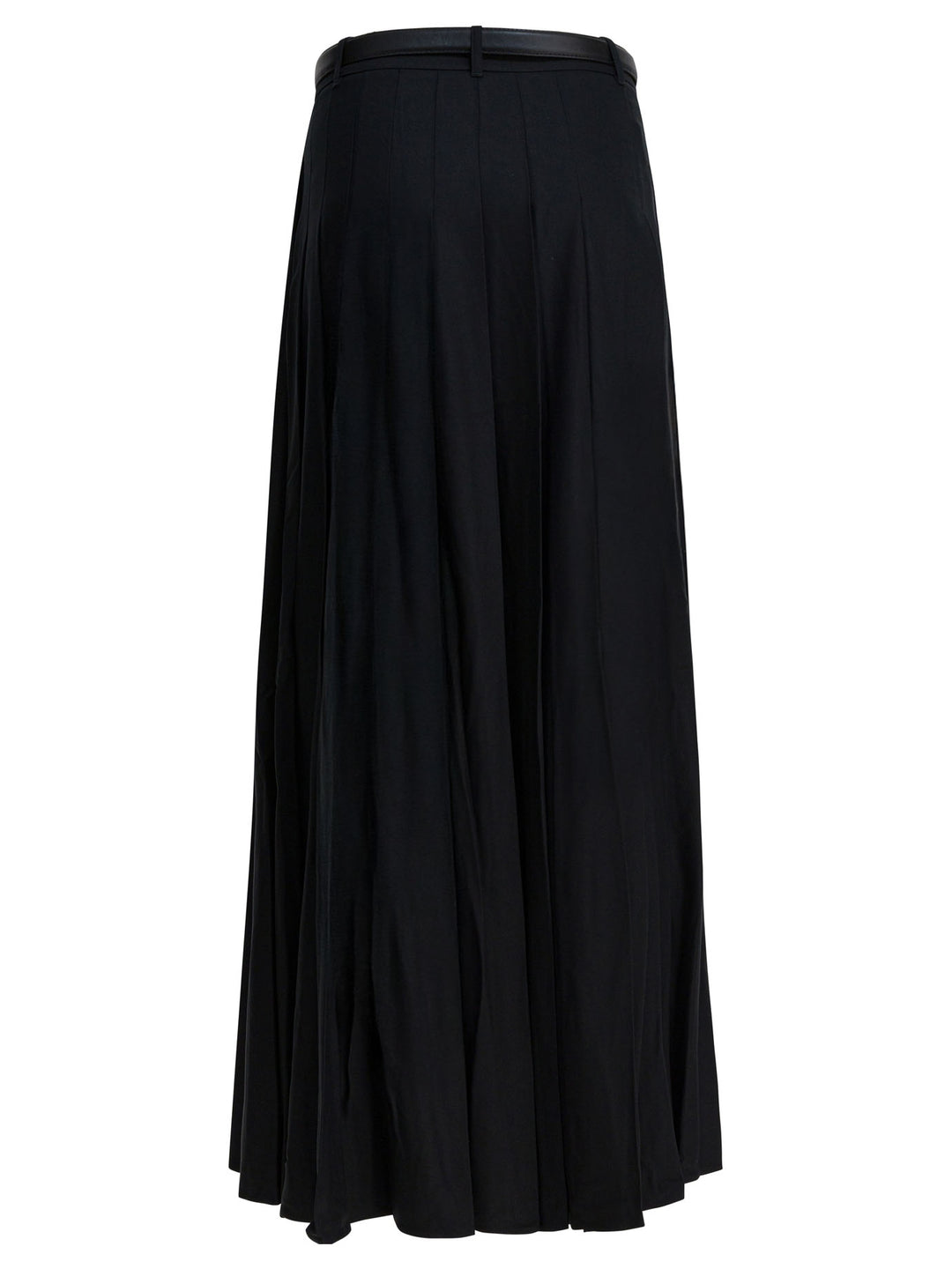 Self-Portrait Long Pleated Skirt Skirts - Black | 397798b1ed54fccff89c8fc72eea599ef190641d