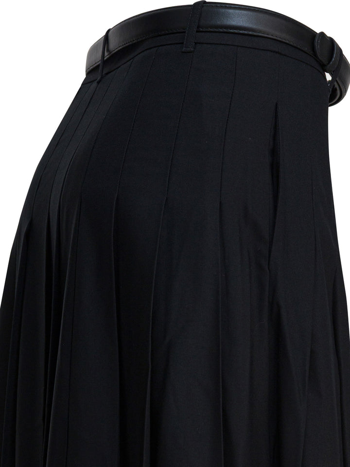 Self-Portrait Long Pleated Skirt Skirts - Black | 6dc44b08ec4de991f28280f587a73f42c3c687d1