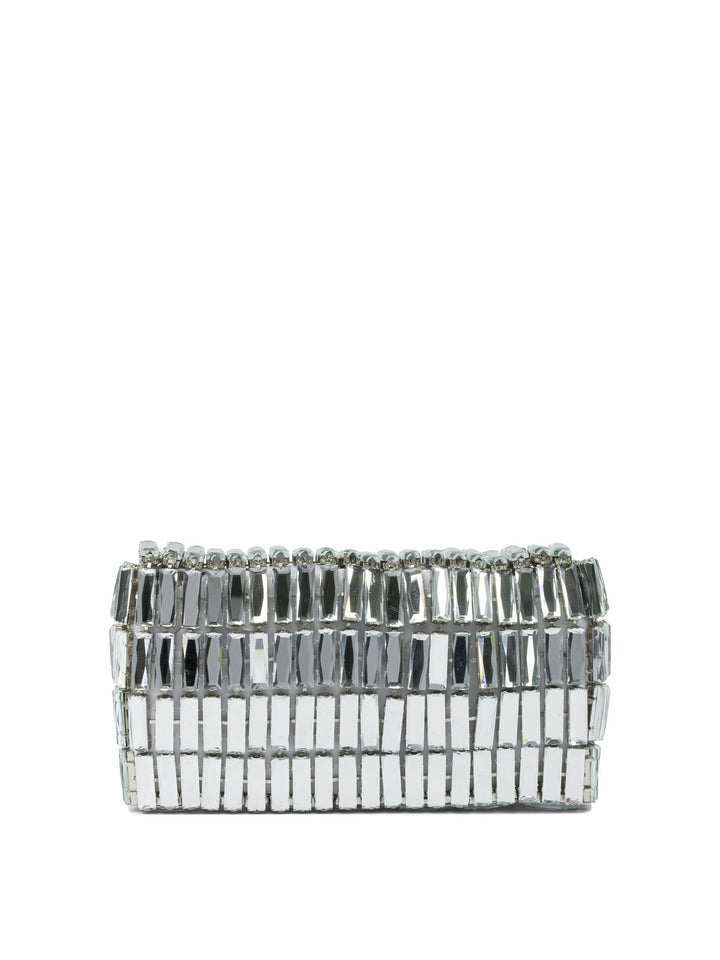 Self-Portrait Mini Crossbody Bag With Crystal Bow Crossbody Bags - Silver | 4806555101634f933db0c475cd99d9f87cc0b72f