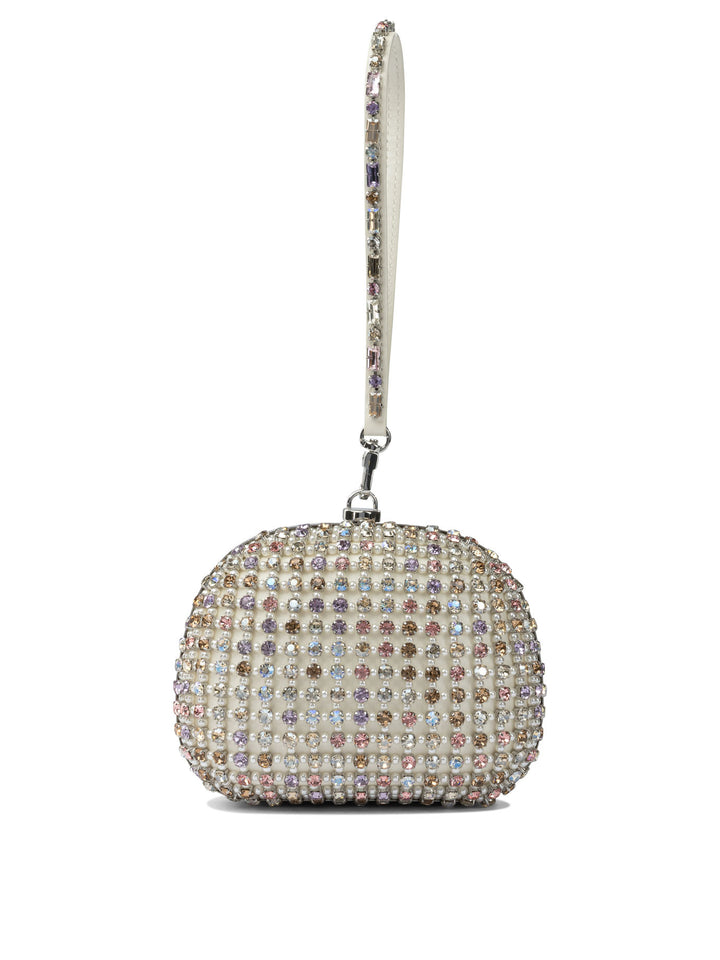 Self-Portrait Multi Crystal Clutch Clutches - Silver | 229f5e9f411d804f877afe3066c23fb1b7a75a35