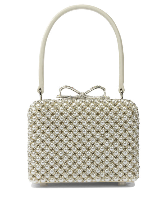 Handbag With Pearls Handbags Beige
