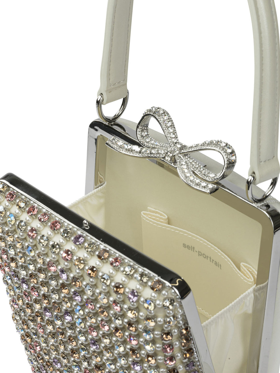 Self-Portrait Mini Multi Crystal Handbag Handbags - Silver | c8fb39dc93a068e3b23bfa47ee2c1d78daca9277