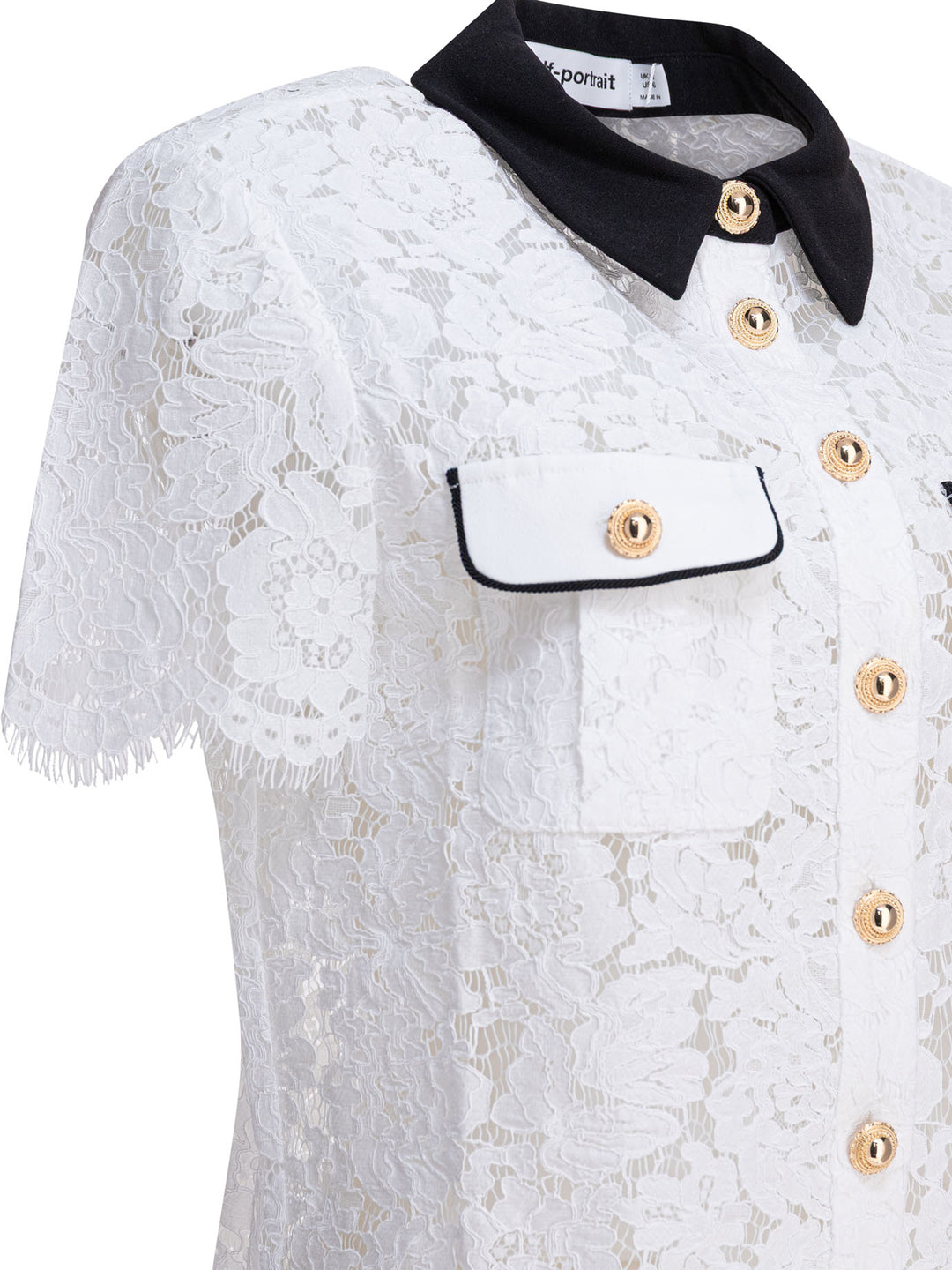 Self-Portrait Lace Shirt Shirts - White | 0512f98254460aecfde68560e69e92919f9a5832