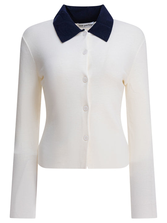 Merino Wool Cardigan Knitwear Beige