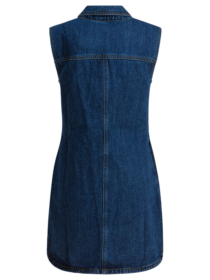 Self-Portrait Short Denim Dress Dresses - Blue | bd000fb51a482dac6a6e2742b72bf6b9816c3ce1