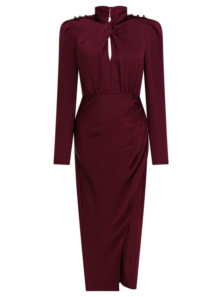 Self-Portrait Satin Midi Dress Dresses - Purple | 5489de0a05b6cf8733622468f38e8ba9e119cb48