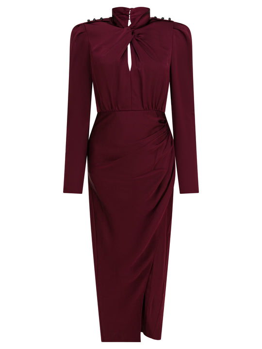 Satin Midi Dress Dresses Purple