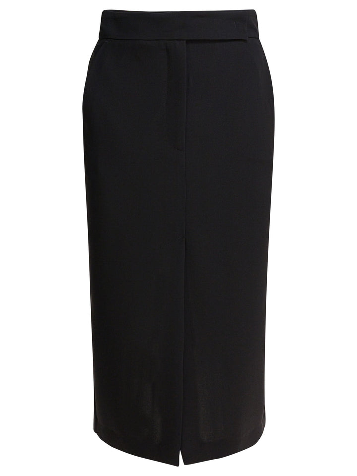 Semper Midi Skirt With Double Slit Skirts - Black | 6dcd6db65893c79fda221a331da7e1e616a4fb0c