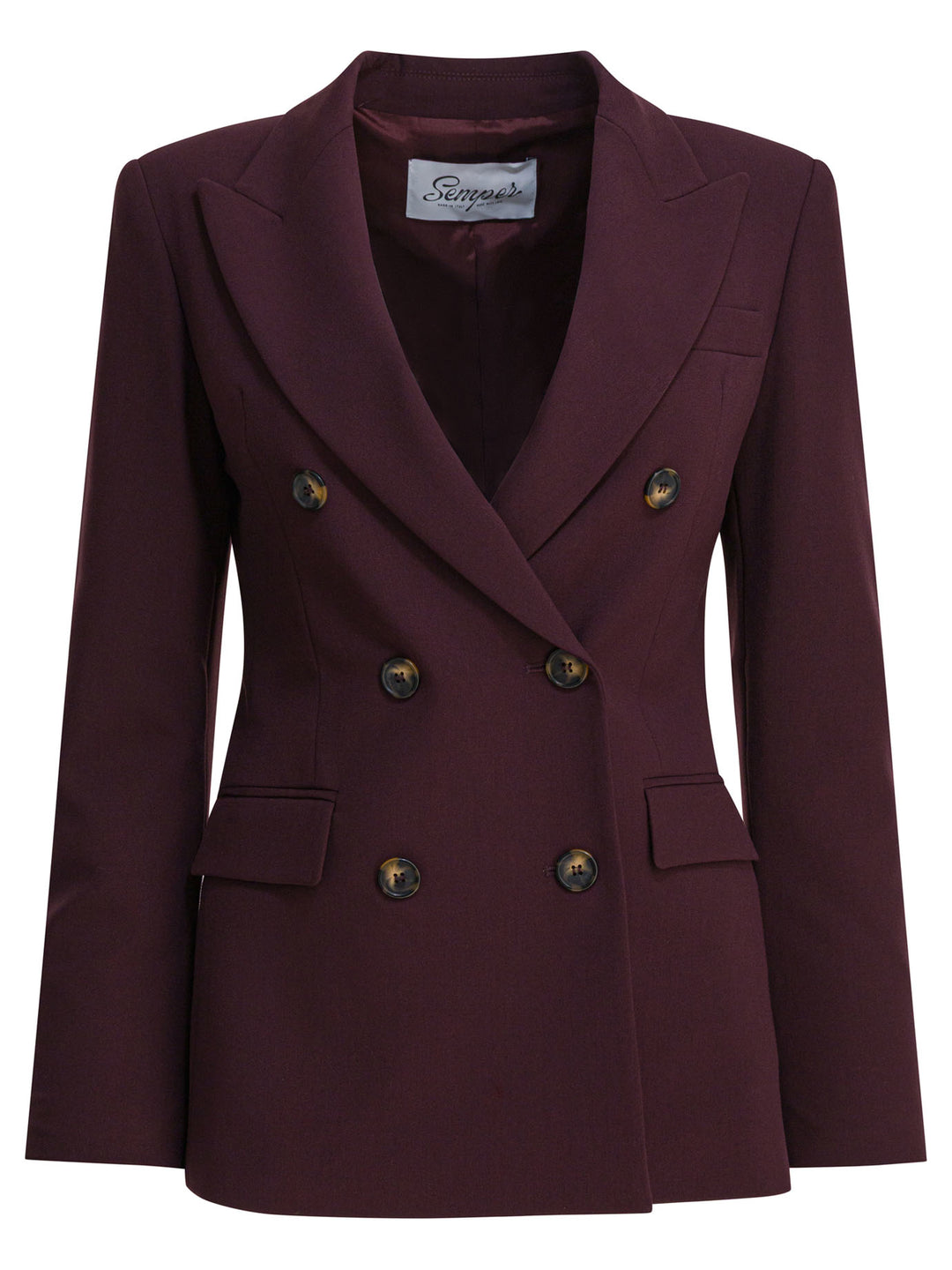 Semper Balzer Double-Breasted Jackets and Coats - Bordeaux | 317667c36c5b607fe6b604c2081f4b0ba4cd4ea1