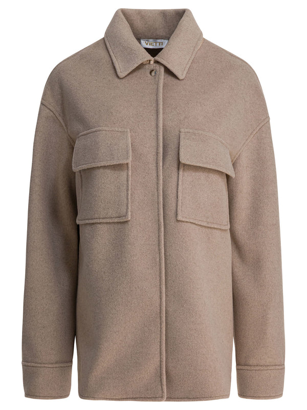 Overshirt Jacket With Pockets Jackets And Coats Beige
