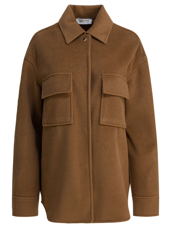 Overshirt Jacket With Pockets Jackets And Coats Brown