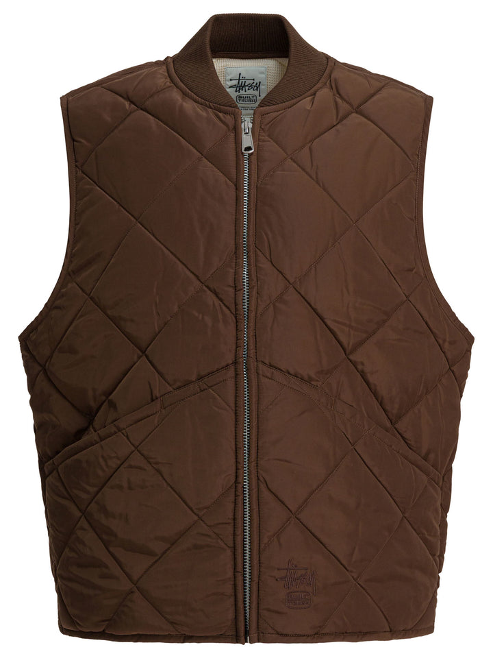 StüSsy Insulated Vest Jackets and Coats - Brown | d5fb9ed22a42847419c80101c5082fc76139a7d0