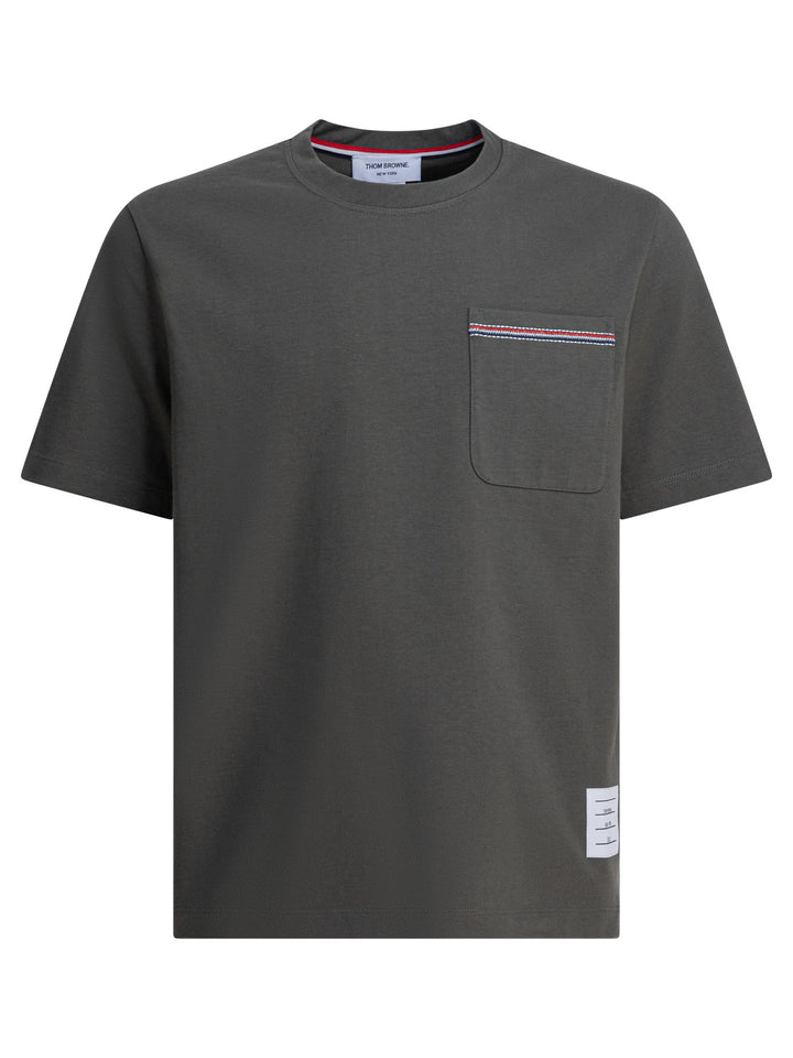 Thom Browne T-Shirt With Pocket T-shirts - Green | c33feddd1f3e2452aec8b7401e7e9bf5724d6ff7