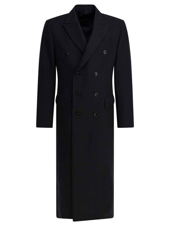 Tom Ford Double-Breasted Wool Jacket Jackets and Coats - Black | bcb877aac6bbd1b54a54cb205dc50bc744a97af2