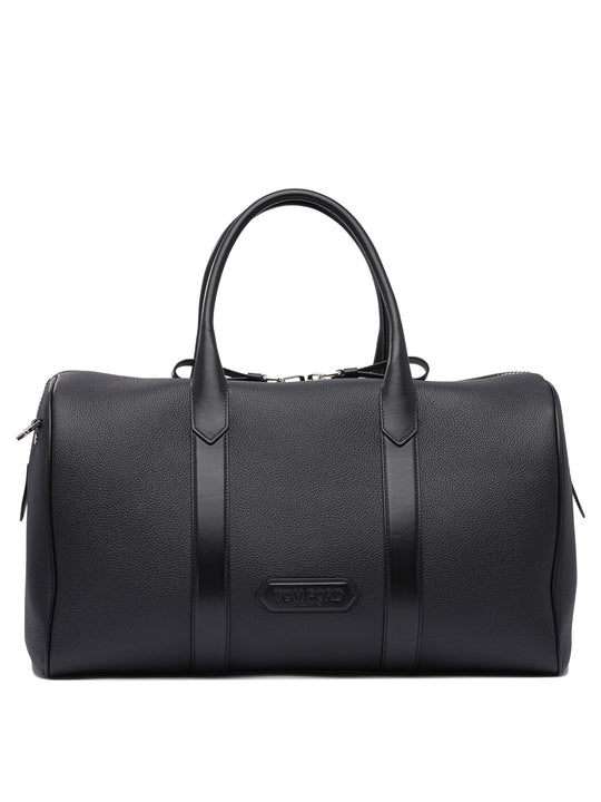 Leather Travel Bag Travel & Sport Black
