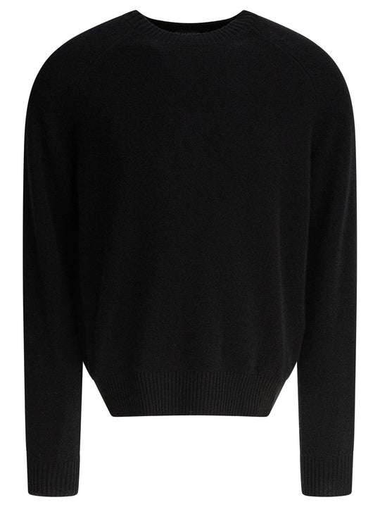 Wool And Cashmere Crewneck Sweater Knitwear Black