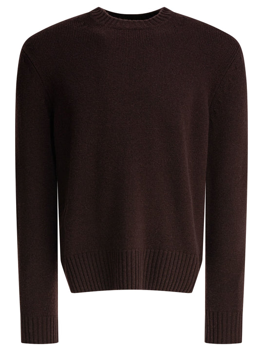 Cashmere Crewneck Sweater Knitwear Brown