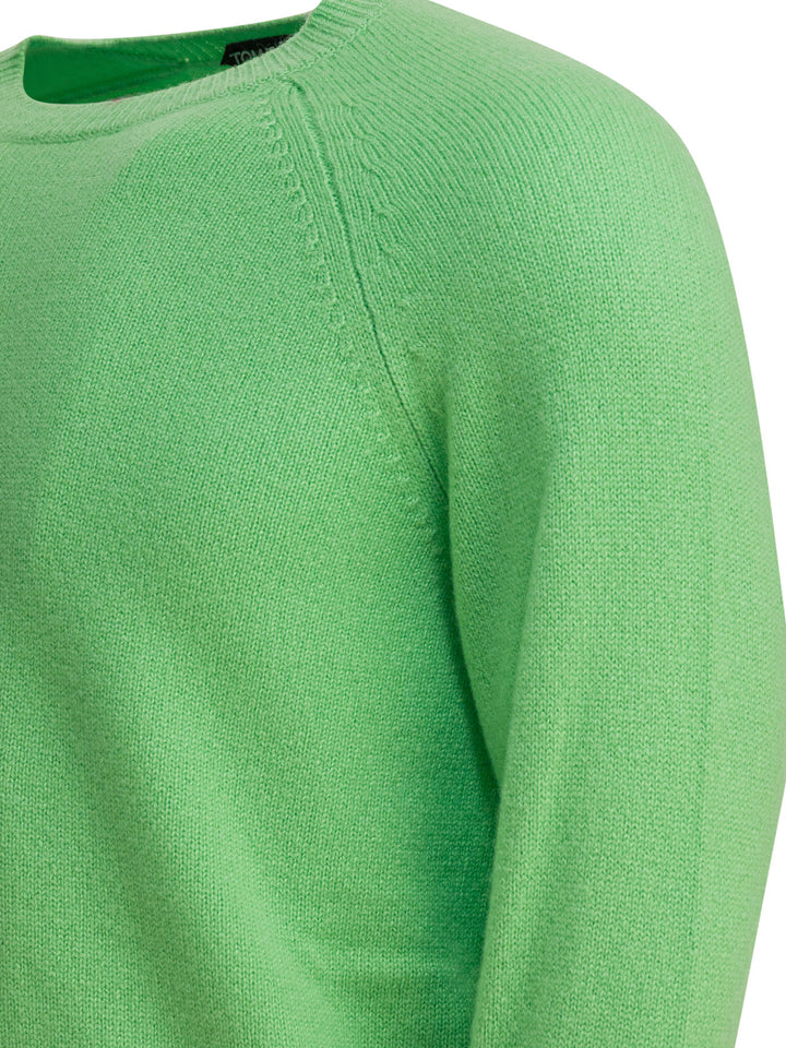 Tom Ford Cashmere Crewneck Sweater Knitwear - Green | 963db1e6ceb93b37f4ed100b5462cacc3a59c962