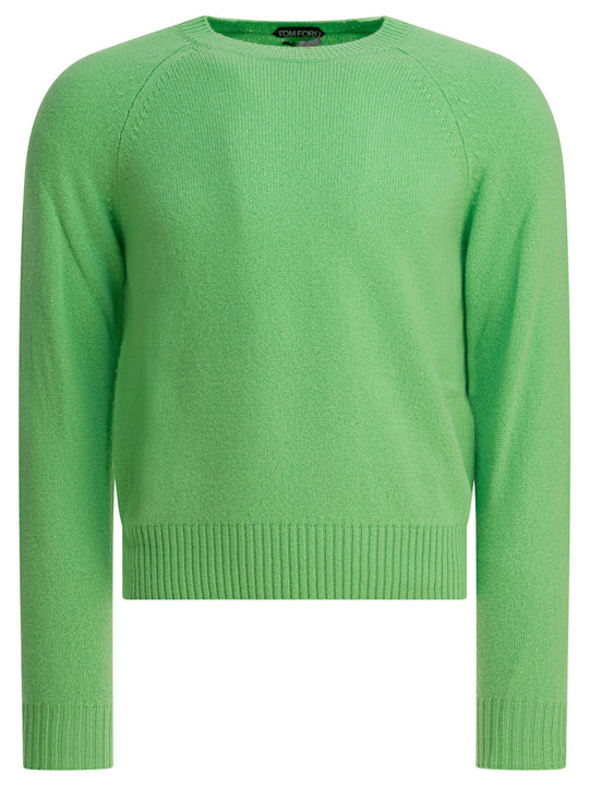Cashmere Crewneck Sweater Knitwear Green