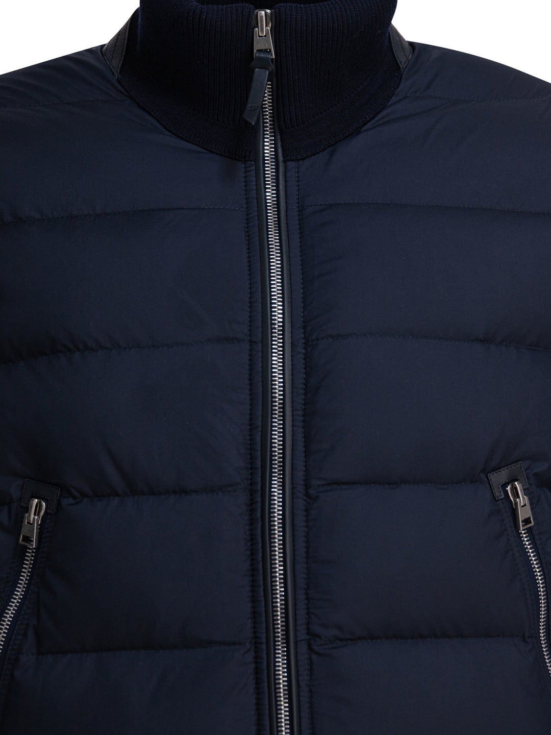 Tom Ford Nylon And Wool Short Down Jacket Jackets and Coats - Blue | 78e2391c35d7b323ecdba1ffb36b34e369015726