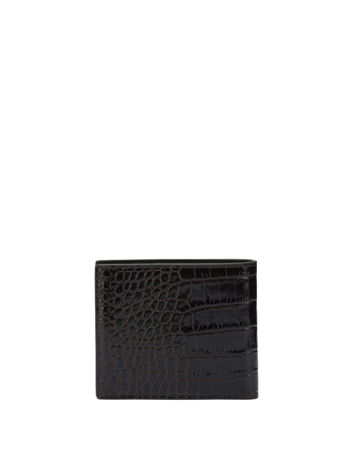 Tom Ford Crocodile Print Leather Wallet Wallets & Card holders - Brown | 134b3ef68c91aa60f84be906976ffba9c104ada2