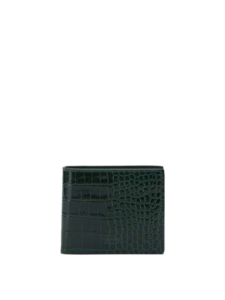 Tom Ford Crocodile Print Leather Wallet Wallets & Card holders - Green | c6367f304a7f2ec0a635872705c04c21311e9b6e