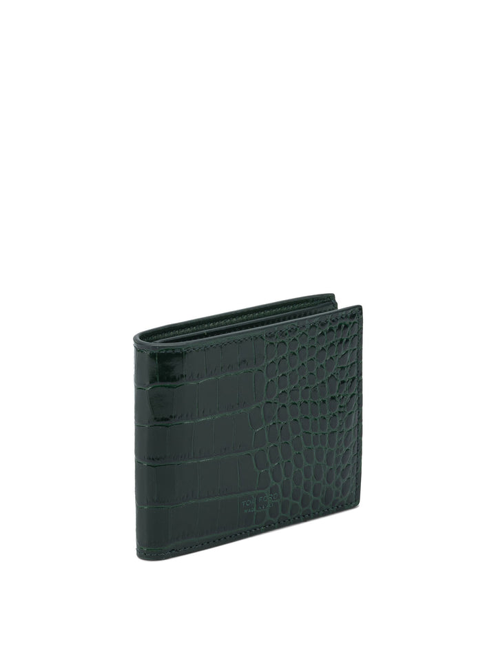 Tom Ford Crocodile Print Leather Wallet Wallets & Card holders - Green | ea93fc9442d6887620677dee83ec63960006f45a