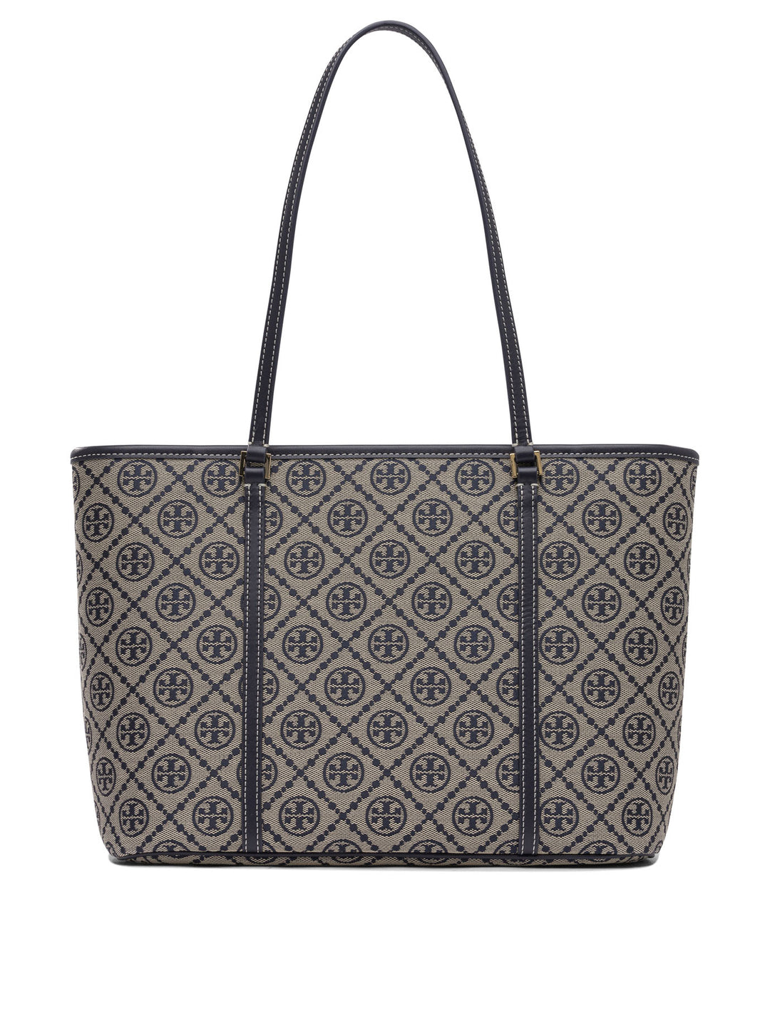 Tory Burch T Monogram Zip Tote Shoulder Bags - Blue | 78cdefc2c5f77eed723d0d3c46a4d77aa97551e5