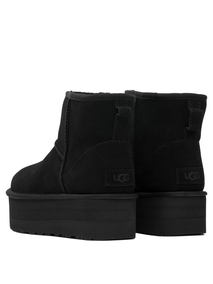 Ugg Classic Mini Platform Ankle Boots - Black | 9d7f766f21450df249c970680252c1ef722ff546