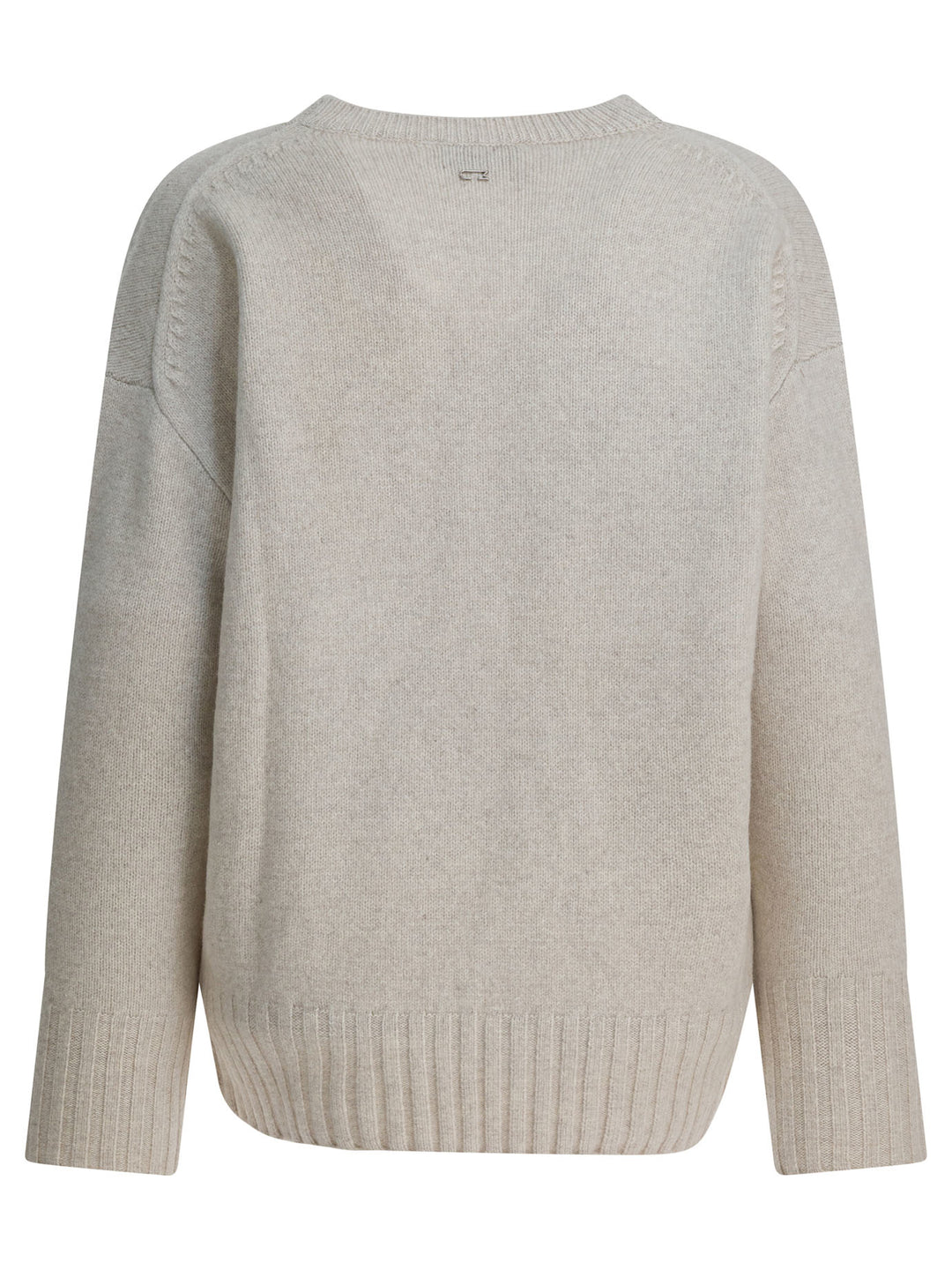Umarmung Wool And Cashmere V-Neck Sweater Knitwear - White | f5195f7b68e0ffbd40f0bd0c20ed9cf47d88f054